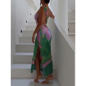 Commense Monet Garden Print Sleeveless Long Dress size XS‎